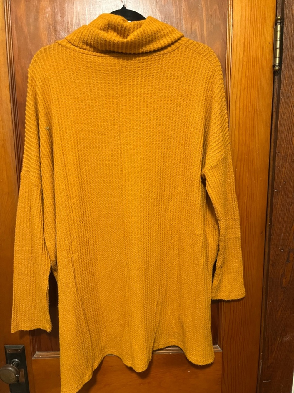 Zenana Outfitters Mustard Yellow Cowl Neck Sweater - Picture 3 of 3